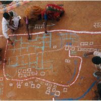 Villagers making Social Map